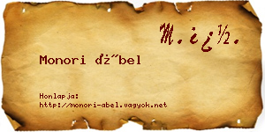 Monori Ábel névjegykártya